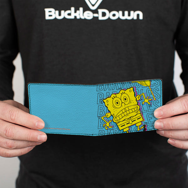 Buckle-Down Bi-Fold Wallet - SpongeBob SquarePants BARNACLES Pose Blue