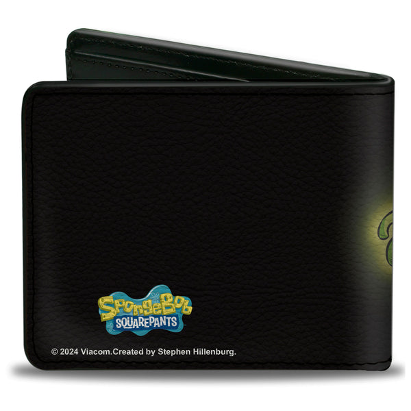 Buckle-Down Bi-Fold Wallet - SpongeBob SquarePants Flying Dutchman Snot Pose Black/Greens