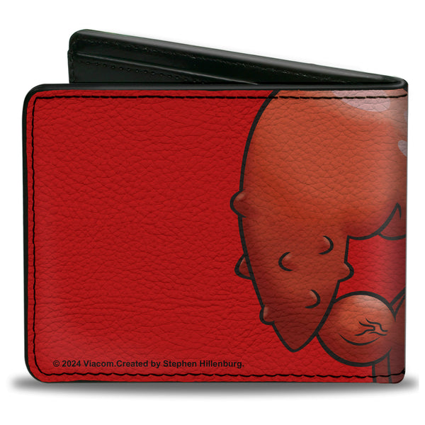 Buckle-Down Bi-Fold Wallet - SpongeBob SquarePants Larry The Lobster Flex Pose Red