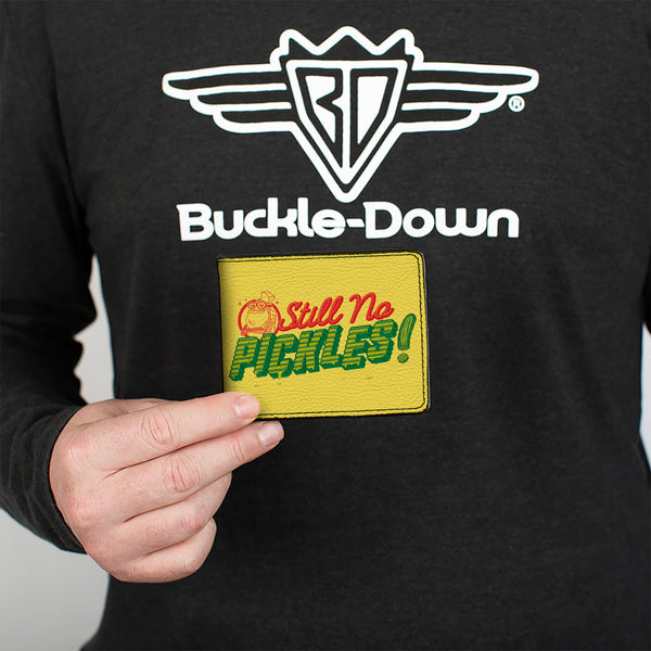 Buckle-Down Bi-Fold Wallet - SPONGEBOB SQUAREPANTS STILL NO PICKLES And Title Logo Yellow/Multi Color