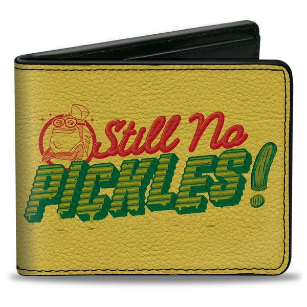 Buckle-Down Bi-Fold Wallet - SPONGEBOB SQUAREPANTS STILL NO PICKLES and Title Logo Yellow/Multi Color