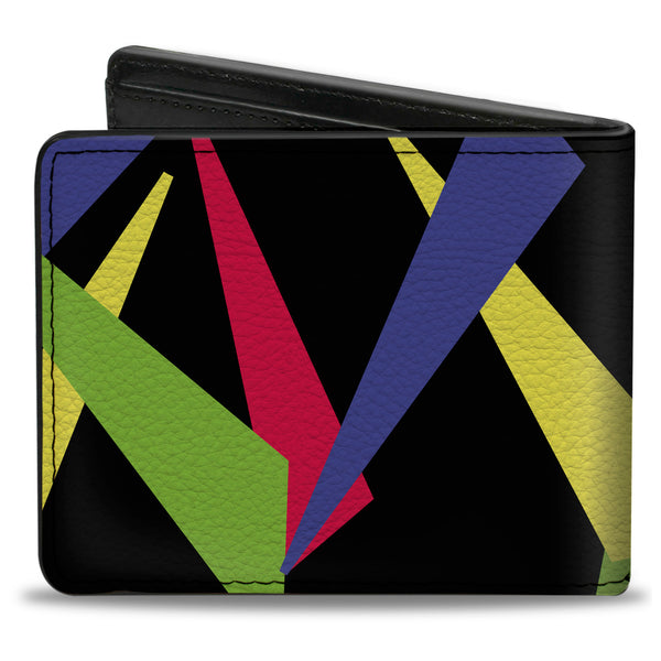Buckle-Down Bi-Fold Wallet - Spotlight Black Multi Neon