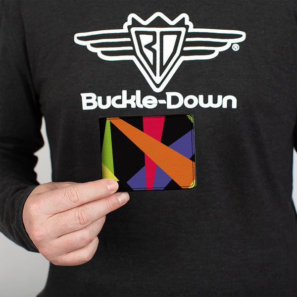 Buckle-Down Bi-Fold Wallet - Spotlight Black Multi Neon