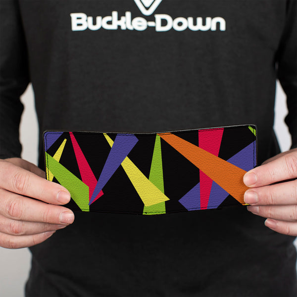 Buckle-Down Bi-Fold Wallet - Spotlight Black Multi Neon