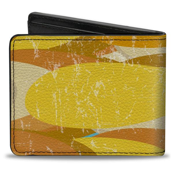 Buckle-Down Bi-Fold Wallet - Spots Stacked Weathered Yellows/Browns