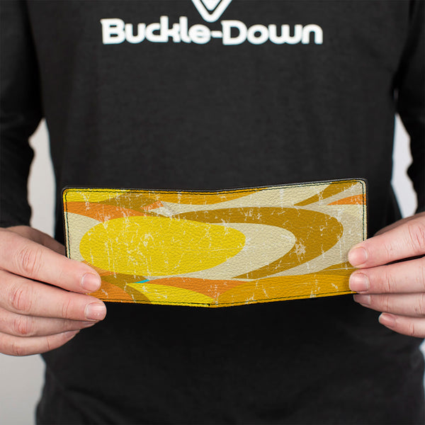 Buckle-Down Bi-Fold Wallet - Spots Stacked Weathered Yellows/Browns