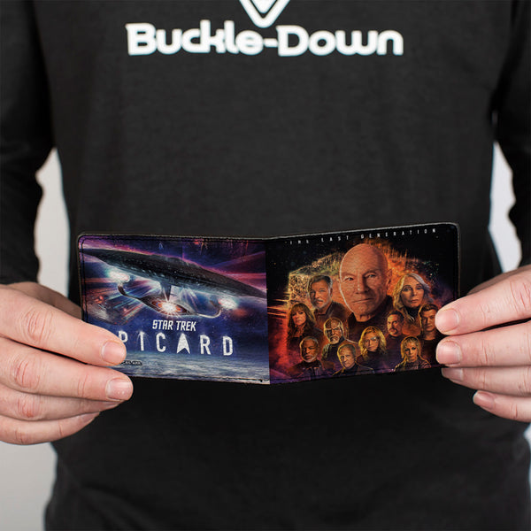 Buckle-Down Bi-Fold Wallet - STAR TREK PICARD Group Pose And Title Logo Multi Color