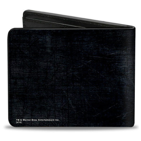 Buckle-Down Bi-Fold Wallet - STOP THE SULLEN EMO CRAP Pentagram Black Grays White