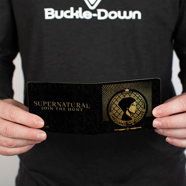 Buckle-Down Bi-Fold Wallet - SUPERNATURAL ABBADON QUEEN OF HELL Profile Pose Black/Golds
