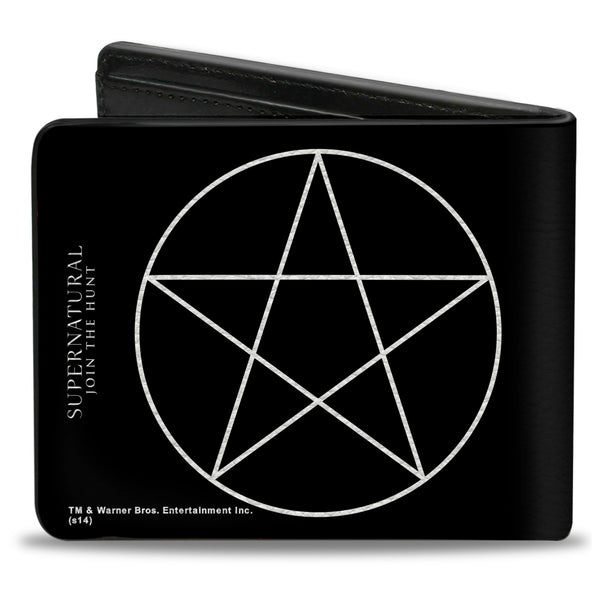 Buckle-Down Bi-Fold Wallet - Supernatural Pentagram Black White