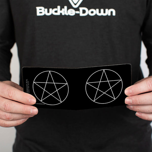 Buckle-Down Bi-Fold Wallet - Supernatural Pentagram Black White
