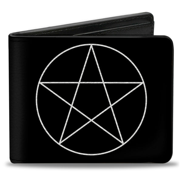Buckle-Down Bi-Fold Wallet - Supernatural Pentagram Black White