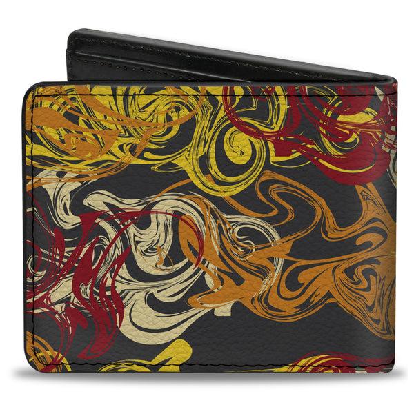 Buckle-Down Bi-Fold Wallet - Swirl Mix Gray/Multi Color
