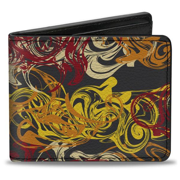 Buckle-Down Bi-Fold Wallet - Swirl Mix Gray/Multi Color