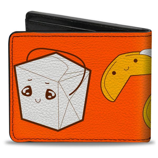Buckle-Down Bi-Fold Wallet - Take Out Fortune Cookies Orange