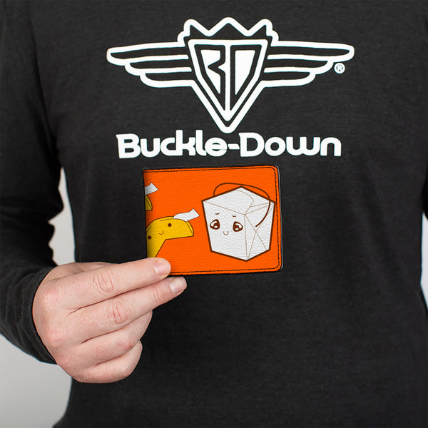 Buckle-Down Bi-Fold Wallet - Take Out Fortune Cookies Orange
