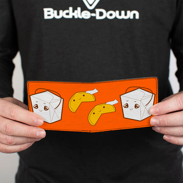 Buckle-Down Bi-Fold Wallet - Take Out Fortune Cookies Orange