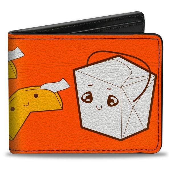 Buckle-Down Bi-Fold Wallet - Take Out Fortune Cookies Orange