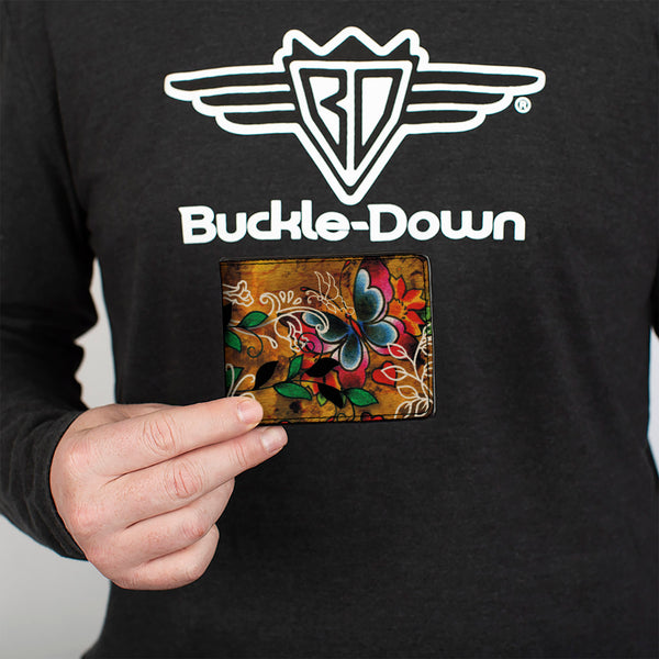 Buckle-Down Bi-Fold Wallet - Tattoo Johnny-Butterflies