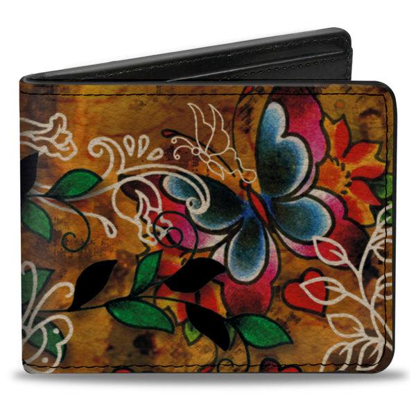 Buckle-Down Bi-Fold Wallet - Tattoo Johnny-Butterflies