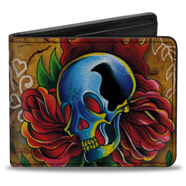 Buckle-Down Bi-Fold Wallet - Tattoo Johnny-Candles & Skulls