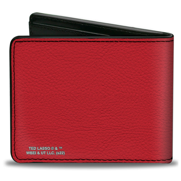 Buckle-Down Bi-Fold Wallet - Ted Lasso Icon And Text Red White Blue Yellow