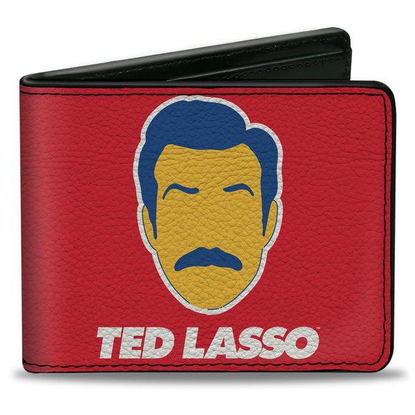 Buckle-Down Bi-Fold Wallet - Ted Lasso Icon and Text Red White Blue Yellow