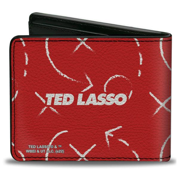 Buckle-Down Bi-Fold Wallet - Ted Lasso WE'RE A TEAM WE WEAR THE SAME KIT Quote Badge Red Navy White