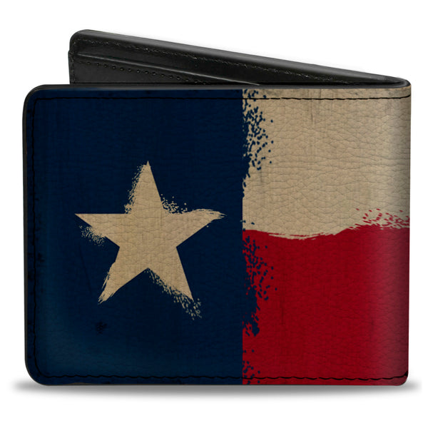 Buckle-Down Bi-Fold Wallet - Texas Flag Distressed Painting