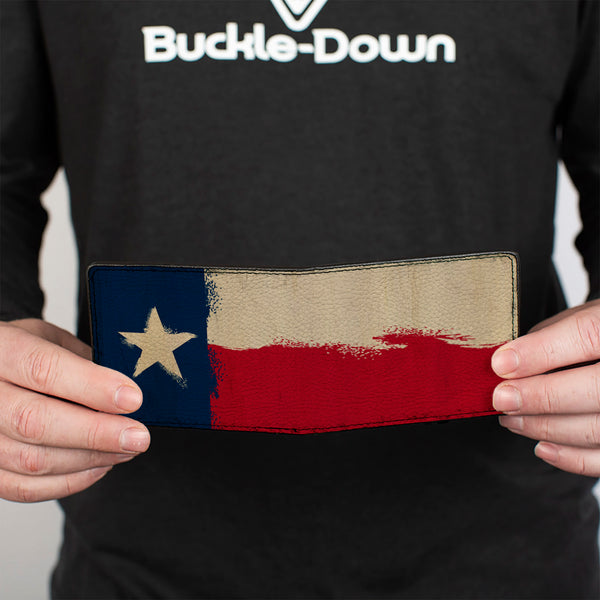 Buckle-Down Bi-Fold Wallet - Texas Flag Distressed Painting