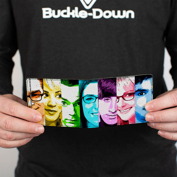 Buckle-Down Bi-Fold Wallet - The Big Bang Theory Characters Panels Multi Color
