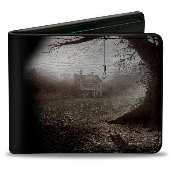 Buckle-Down Bi-Fold Wallet - The Conjuring House Scene + Logo Black White