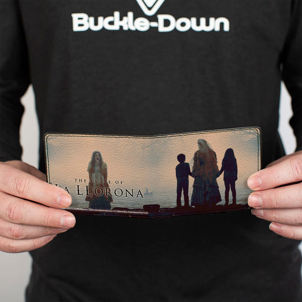 Buckle-Down Bi-Fold Wallet - The Curse Of La Llorona River Pose With Children + Screaming Pose Logo