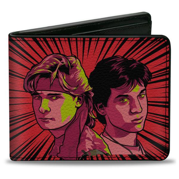 Buckle-Down Bi-Fold Wallet - The Lost Boys Frog Brothers Rays Pose Black/Reds