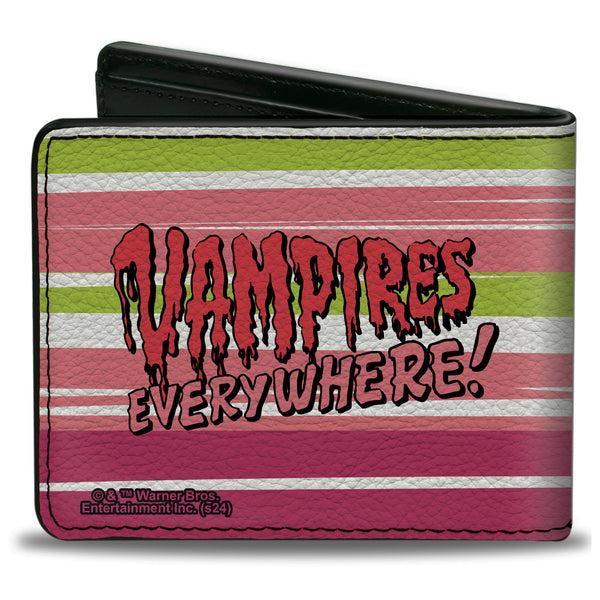 Buckle-Down Bi-Fold Wallet - The Lost Boys Motorcycle Ride Silhouette White/Green/Pink