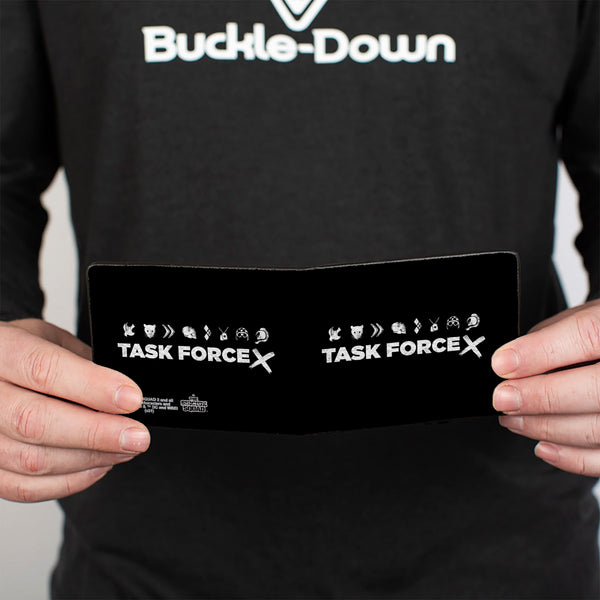 Buckle-Down Bi-Fold Wallet - The Suicide Squad TASK FORCE X Character Icons Black White