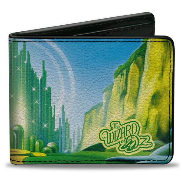 Buckle-Down Bi-Fold Wallet - The Wizard of Oz Emerald City Scene Blues/Greens