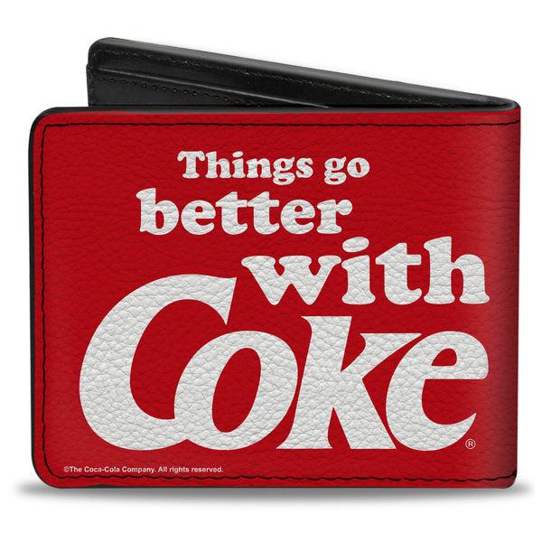 Buckle-Down Bi-Fold Wallet - THINGS GO BETTER WITH COKE Logo Red/White