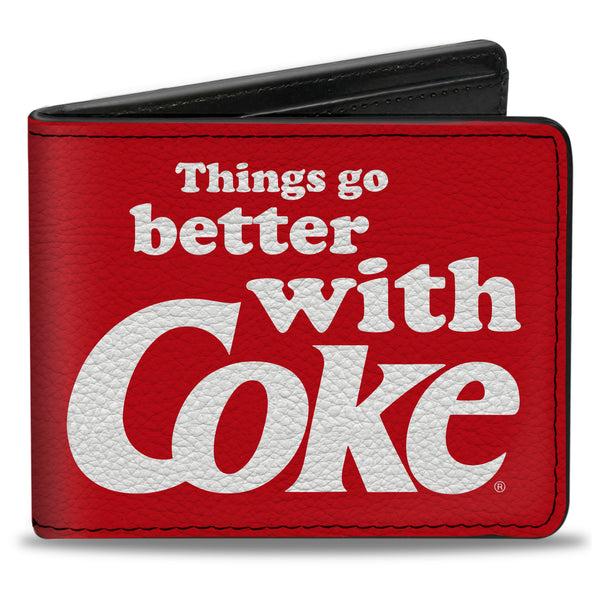 Buckle-Down Bi-Fold Wallet - THINGS GO BETTER WITH COKE Logo Red/White