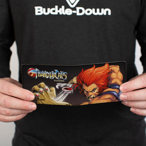 Buckle-Down Bi-Fold Wallet - THUNDERCATS Lion-O Sword Of Omens Title Logo Pose Black