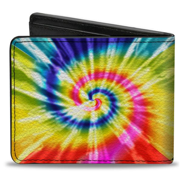 Buckle-Down Bi-Fold Wallet - Tie Dye Swirl Multi Color White