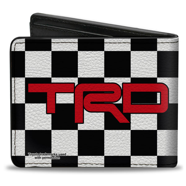 Buckle-Down Bi-Fold Wallet - Toyota Racing Development TRD Logo Checker Black/White/Red