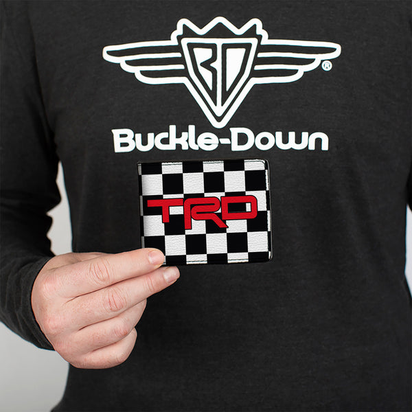 Buckle-Down Bi-Fold Wallet - Toyota Racing Development TRD Logo Checker Black/White/Red