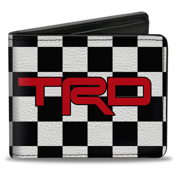 Buckle-Down Bi-Fold Wallet - Toyota Racing Development TRD Logo Checker Black/White/Red