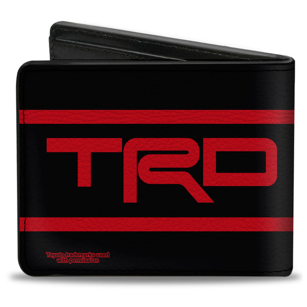 Buckle-Down Bi-Fold Wallet - Toyota Racing Development TRD Logo Stripe Black/Red