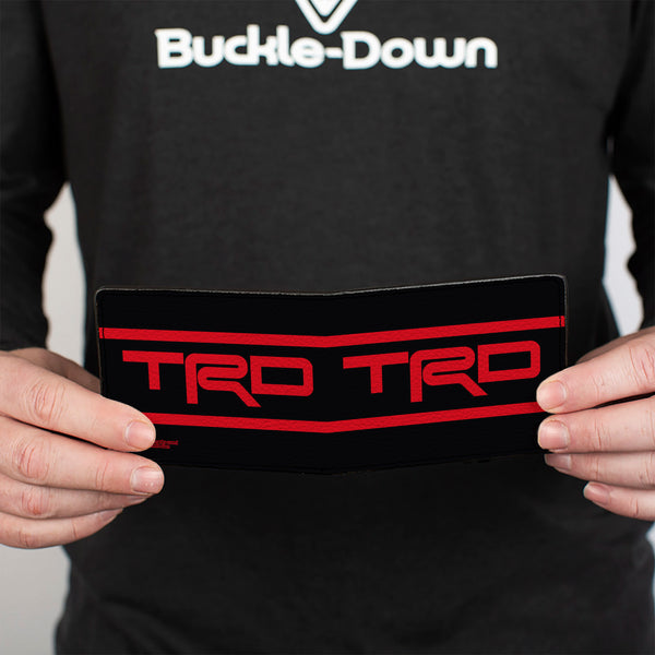 Buckle-Down Bi-Fold Wallet - Toyota Racing Development TRD Logo Stripe Black/Red