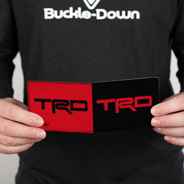 Buckle-Down Bi-Fold Wallet - Toyota Racing Development TRD Logo Blocks Split Black/Red