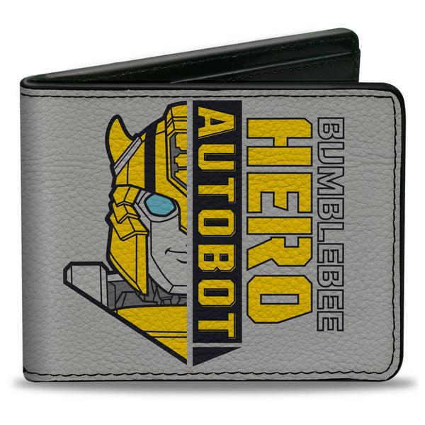 Buckle-Down Bi-Fold Wallet - Transformers BUMBLEBEE ON A MISSION and Sports Car Gray