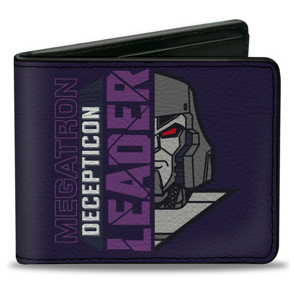 Buckle-Down Bi-Fold Wallet - Transformers MEGATRON DECEPTICON MASTER OF DESTRUCTION and Tank Purples