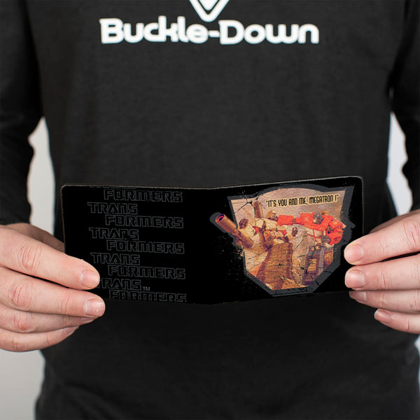 Buckle-Down Bi-Fold Wallet - Transformers Megatron Vs. Optimus Prime IT'S YOU AND ME MEGATRON Scene